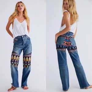 Free People We The Free Rocky Mountain Straight Leg Jeans
